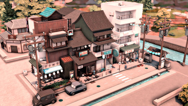Улица в японском стиле | 8 квартир + дополнительные постройки